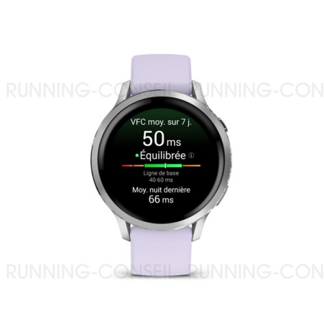 GARMIN Venu® 4 – 41 mm  Silver avec bracelet en silicone pervenche