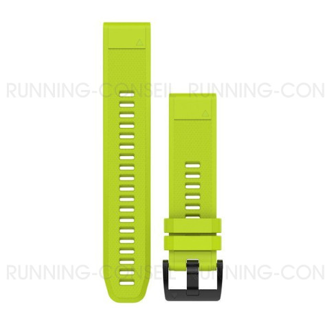 GARMIN Bracelet QuickFit 22mm Silicone Jaune pour Fēnix 5 / Forerunner 935