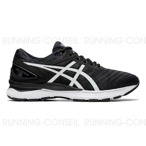 Asics Gel-Nimbus 22 Homme Black / White
