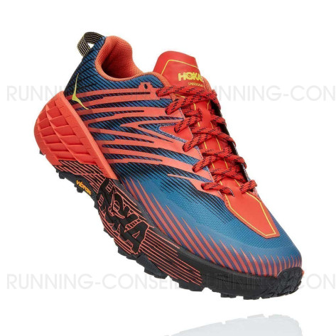 HOKA ONE ONE SPEEDGOAT 4 WIDE Homme Fiesta / Provincial Blue