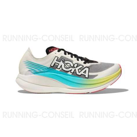 HOKA Rocket X 2 Mixte YUZU / CIELO BLUE