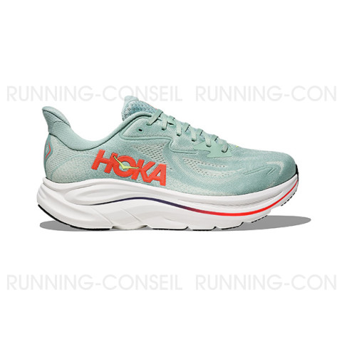 HOKA CLIFTON 10 Homme SAGE / NEON FLAME