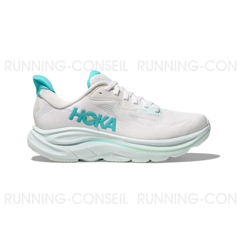 HOKA CLIFTON 10 Femme WHITE / CIELO BLUE