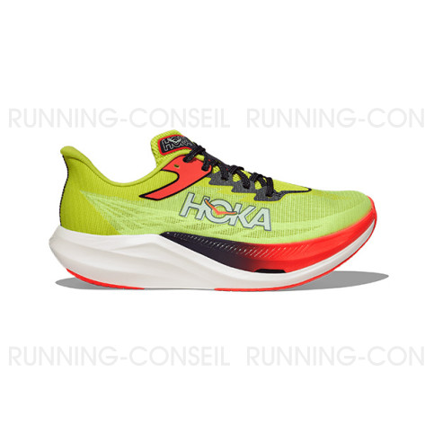 HOKA U ROCKET X 3 Mixte NEON YUZU / SQUID INK