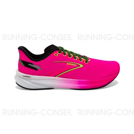BROOKS HYPERION FEMME PINK GLO/GREEN/BLACK