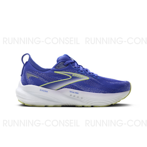 BROOKS Glycerin 22 Femme Amparo Blue/Hyper Iris/Yellow