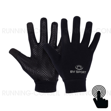 BV SPORT GANTS LIGHT RUN "REFLECT" Mixte NOIR