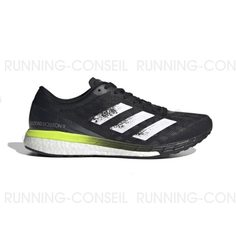 ADIDAS ADIZERO BOSTON 9 M Homme CBLACK/FTWWHT/SYELLO