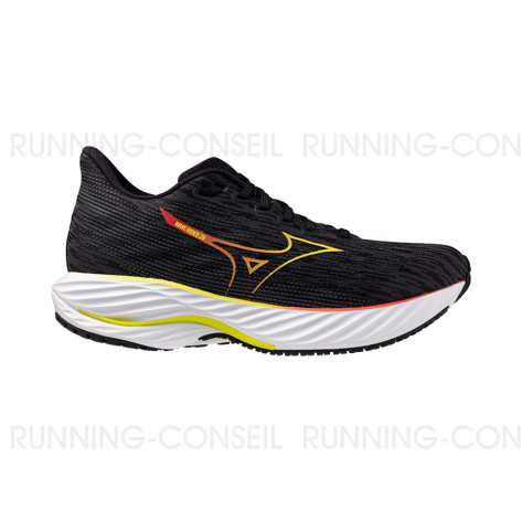 MIZUNO WAVE RIDER 28 Femme Black/Evening Primrose/Poppy Red