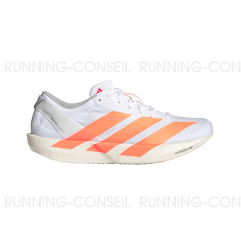 ADIDAS ADIZERO ADIOS 9 Femme FTWWHT/BEAORA/LUCRED