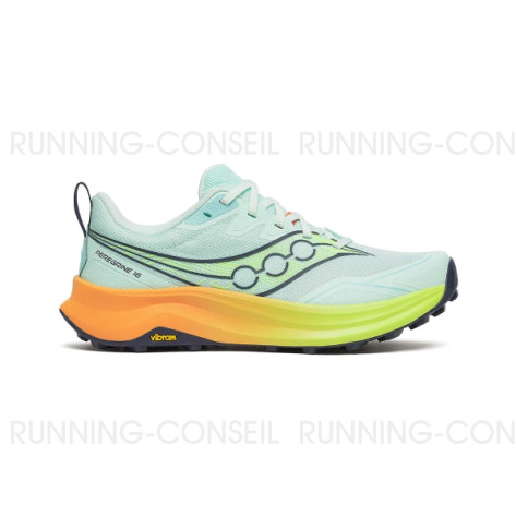 SAUCONY PEREGRINE 16 Femme AQUA/CITRON
