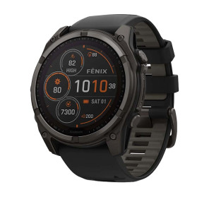 GARMIN FĒNIX 8  51mm SAPPHIRE SOLAR  TITANE-CARBONE GREY