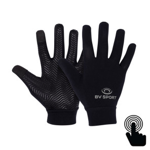 BV SPORT GANTS LIGHT RUN "REFLECT" Mixte NOIR
