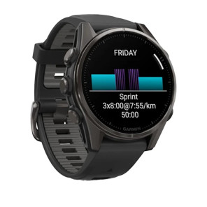 GARMIN FĒNIX 8 43mm  SAPPHIRE AMOLED  TITANE-CARBONE GREY