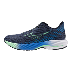 MIZUNO WAVE RIDER 28 Homme Vintage Indigo/Neo Mint/Frontier Blue