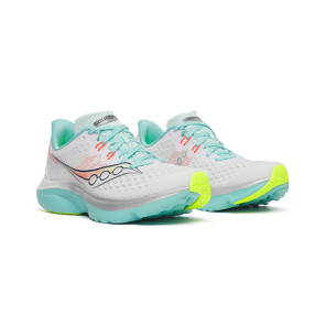 SAUCONY KINVARA 16 Femme WHITE/AQUA