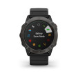 GARMIN FENIX 6X PRO SOLAR Mixte Titane / Carbon Gray DLC avec bracelet noir 