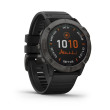 GARMIN FENIX 6X PRO SOLAR Mixte Titane / Carbon Gray DLC avec bracelet noir 