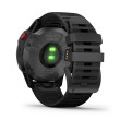 GARMIN fenix® 6 Pro Solar, Gray avec bracelet noir Mixte