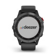 GARMIN fenix® 6 Pro Solar, Gray avec bracelet noir Mixte