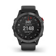GARMIN fenix® 6 Pro Solar, Gray avec bracelet noir Mixte