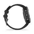 GARMIN fenix® 6 Pro Solar, Gray avec bracelet noir Mixte