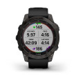 GARMIN Fénix 7 Sapphire Solar Mixte Titane, Carbon Gray, Black