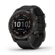 GARMIN Fénix 7 Sapphire Solar Mixte Titane, Carbon Gray, Black