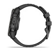 GARMIN fēnix® 7 Pro Sapphire Solar Edition, Titane, Carbon Gray DLC avec bracelet noir