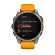 GARMIN FĒNIX 8 47mm SAPPHIRE AMOLED TITANE-ORANGE NOIR