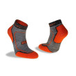 HILLY Chaussettes Active Quarter Homme Fluo Orange / Charcoal