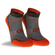 HILLY Chaussettes Active Quarter Homme Fluo Orange / Charcoal