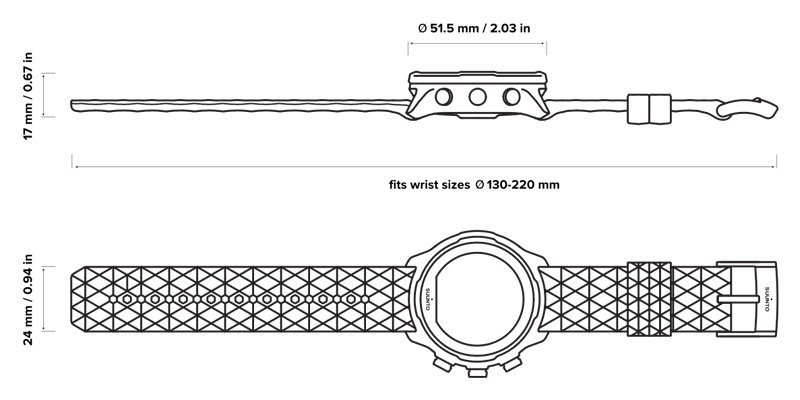 Spécifications Suunto 9 Baro